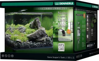 Dennerle Nano Scapers Tank Basic Mini Aquarium mit Panoramascheibe 55 l